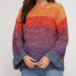 NWT! She + Sky Large Cuff Sleeve Sweater